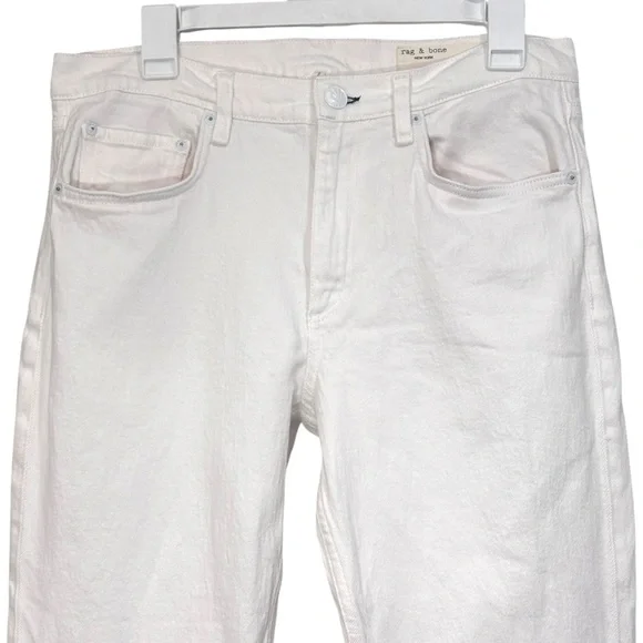 Rag & Bone White Peyton Midrise Bootcut in Optic White Denim Jeans Size 30 Women - Picture 3 of 15